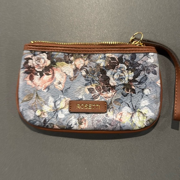 Rosetti Wristlet Blue & Tan Floral - Picture 1 of 3